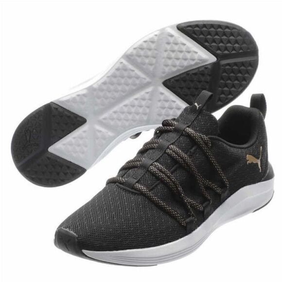 PUMA Ladies' Prowl Knit Sneakers Black 7 - Picture 4 of 10